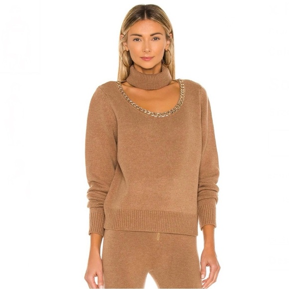 Divine Heritage Sweaters - NEW DIVINE HERITAGE REVOLVE BROWN WOOL TURTLENECK SWEATER